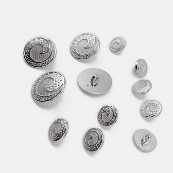 Gold Plated Button Sets Trench Coat and Jacket Button Set of 12pcs Wave Patterned